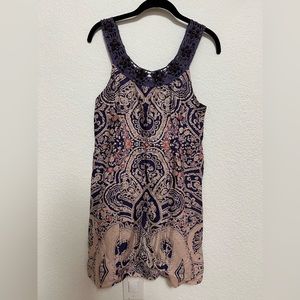 Free People Purple Paisley Mini Dress Size 4